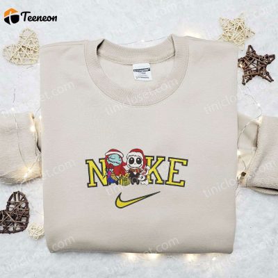 Nike Christmas x Baby Jack and Sally Embroidered Sweatshirt, F Gift for Men Women Movie Christmas Shirt Top Gift Idea| soulcals.com
