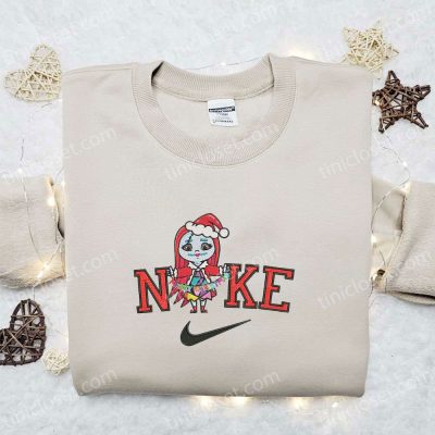 Nike Christmas x Chibi Sally Xmas Hat Sweatshirt Movie Embroidered Shirt B Gift for Men Women Gift Ideas| soulcals.com