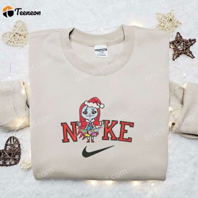 Nike Christmas x Chibi Sally Xmas Hat Sweatshirt Movie Embroidered Shirt B Gift for Men Women Gift Ideas| soulcals.com