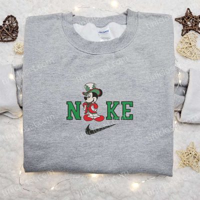 Nike Christmas x Elegant Mickey Mouse Embroidered Sweatshirt Best Movie Christmas Gift Ideas | soulcals.com
