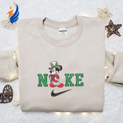 Nike Christmas x Elegant Mickey Mouse Embroidered Sweatshirt Best Movie Christmas Gift Ideas | soulcals.com