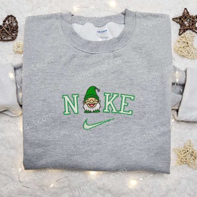 Nike Christmas x Gnome Laughing Sweatshirt Movie Christmas Embroidered Shirt, B Gift for Men Women Gift Ideas| soulcals.com