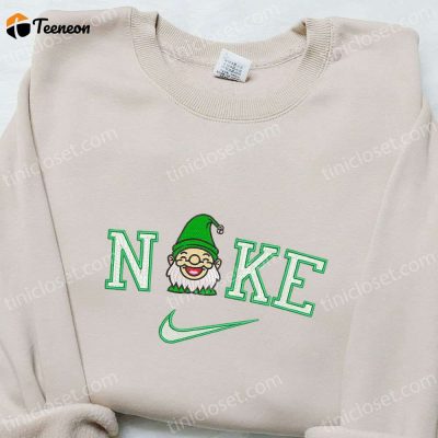 Nike Christmas x Gnome Laughing Sweatshirt Movie Christmas Embroidered Shirt, B Gift for Men Women Gift Ideas| soulcals.com