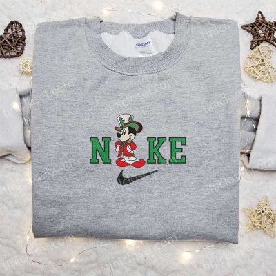 Nike Christmas x Mickey Mouse Embroidered Sweatshirt Best Disney Characters Shirt for Perfect Christmas Gift | soulcals.com