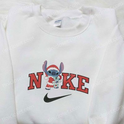 Nike Christmas x Stitch Sweatshirt F Gift for Men Women Hat & Movie Embroidered Shirt, B Gift for Men Women Xmas Gift Ideas| soulcals.com