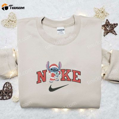 Nike Christmas x Stitch Sweatshirt F Gift for Men Women Hat & Movie Embroidered Shirt, B Gift for Men Women Xmas Gift Ideas| soulcals.com