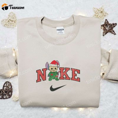 Nike Christmas x Stitch Sam Embroidered Sweatshirt Movie Christmas Shirt B Gift for Men Women Gift Ideas| soulcals.com