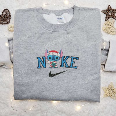 Nike Christmas x Stitch Santa & Scrump Sweatshirt Movie Embroidered Shirt B Gift for Men Women Gift Ideas| soulcals.com