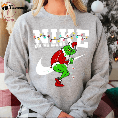 Get Festive with Nike Grinch Christmas Shirt ,Perfect Holiday Attire| soulcals.com