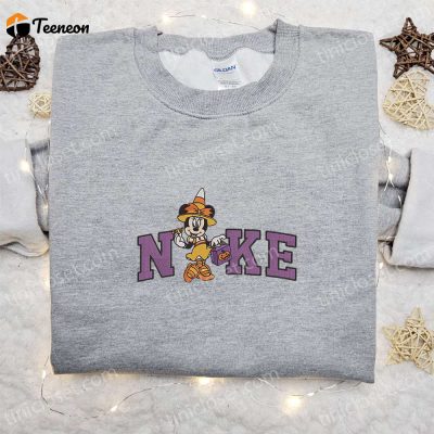 Nike Halloween x Elegant Minnie Mouse Embroidered Sweatshirt Disney Characters Shirt for B Gift for Men Women Halloween Gift Ideas| soulcals.com
