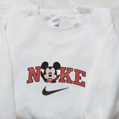 Spooky Nike Halloween x Mickey Head Dracula Laughing Sweatshirt, B Gift for Men Women Disney Characters Embroidered Shirt Perfect Halloween Gift| soulcals.com