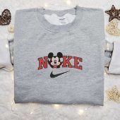 Nike Halloween X Mickey Head Dracula Laughing Embroidered Sweatshirt Walt Disney Characters Embroidered Shirt Best Halloween Gift Ideas 3.jpeg - demo10