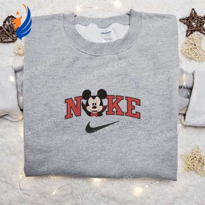 Spooky Nike Halloween x Mickey Dracula Sweatshirt Disney Characters Embroidered Shirt Best Halloween Gift Ideas | soulcals.com