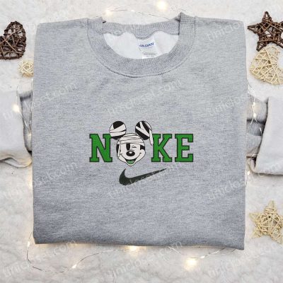 Nike Halloween x Mickey Mouse Head Mummy Embroidered Sweatshirt Disney Halloween Shirt Best Gift Ideas | soulcals.com