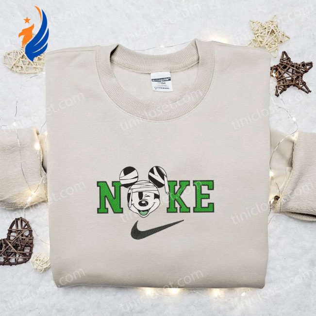 Spooky Nike Halloween x Mickey Mouse Mummy Sweatshirt Perfect Disney Embroidered Shirt & Best Halloween Gift Ideas | soulcals.com