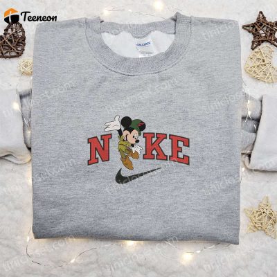 Nike Halloween x Mickey Mouse Pirate Embroidered Sweatshirt Spooky Horror Movie Shirt & B Gift for Men Women Halloween Gift Ideas| soulcals.com