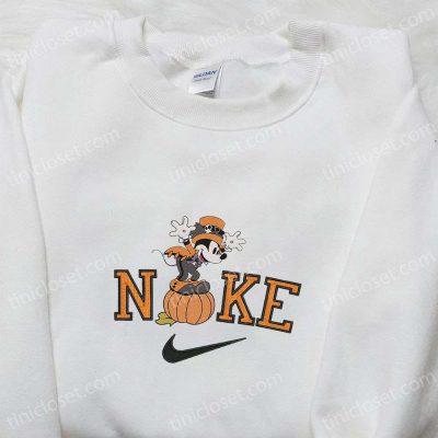 Spooktacular Nike Halloween x Mickey Mouse Pumpkin Embroidered Sweatshirt and Shirt Best Halloween Gift Ideas | soulcals.com