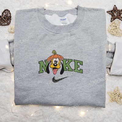 Nike Halloween x Pluto Pumpkin Hat Sweatshirt Disney Characters Embroidered Shirt B Gift for Men Women Halloween Gift Ideas| soulcals.com