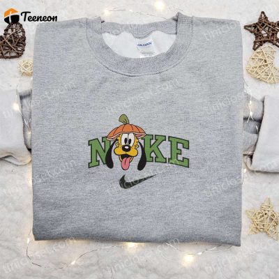 Nike Halloween x Pluto Pumpkin Hat Sweatshirt Disney Characters Embroidered Shirt B Gift for Men Women Halloween Gift Ideas| soulcals.com