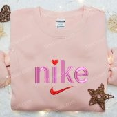 Nike Heart Embroidered Shirt Nike Inspired Embroidered Hoodie Best Gifts For Family 3.jpeg - demo10