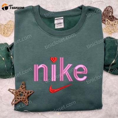 Nike Heart Embroidered Shirt & Hoodie B Gift for Men Women Family Gifts| soulcals.com