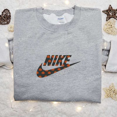 Spooky Nike Jack O? Lantern Embroidered Shirt Halloween Hoodie & Sweatshirt ,Get Inspired| soulcals.com