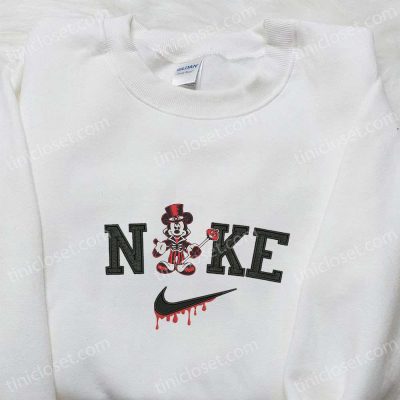 Spooktacular Nike x Halloween Mickey Embroidered Shirt Disney Inspired Halloween Attire | soulcals.com