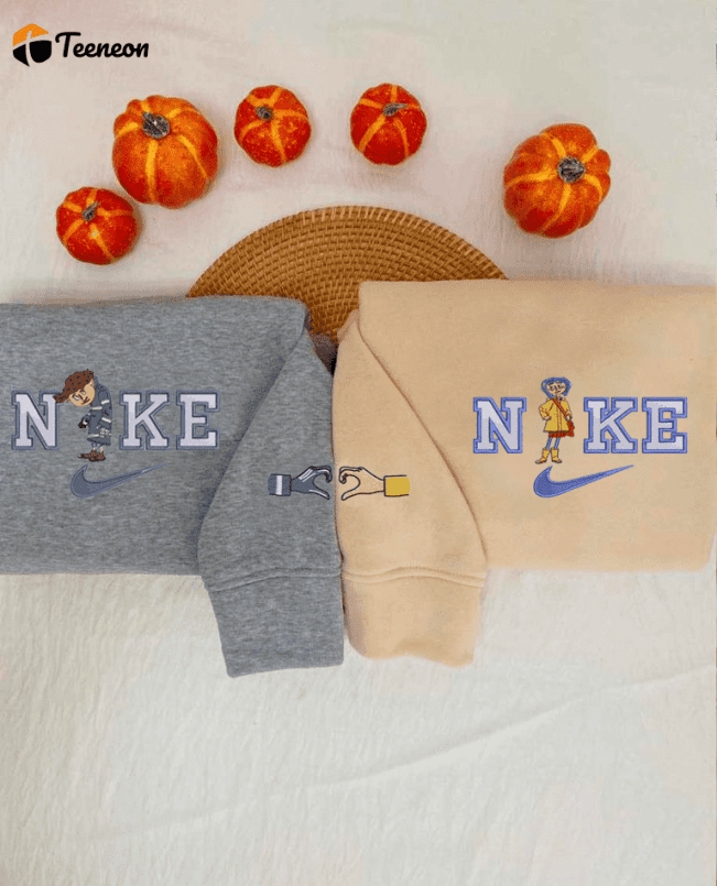 Nike x Coraline and Wybie Embroidered Shirts Perfect Unisex Gift Men & Women, Gift for Men Women| soulcals.com