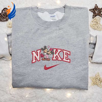 Nike x Mickey And Minnie Loving Embroidered Shirt & Disney Characters Hoodie Best Valentine?s Day Gift Ideas | soulcals.com