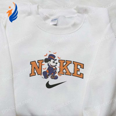 Nike x Mickey Halloween Embroidered Sweatshirt Disney Hoodie & Adorable Shirt Spook-tacular Collection | soulcals.com