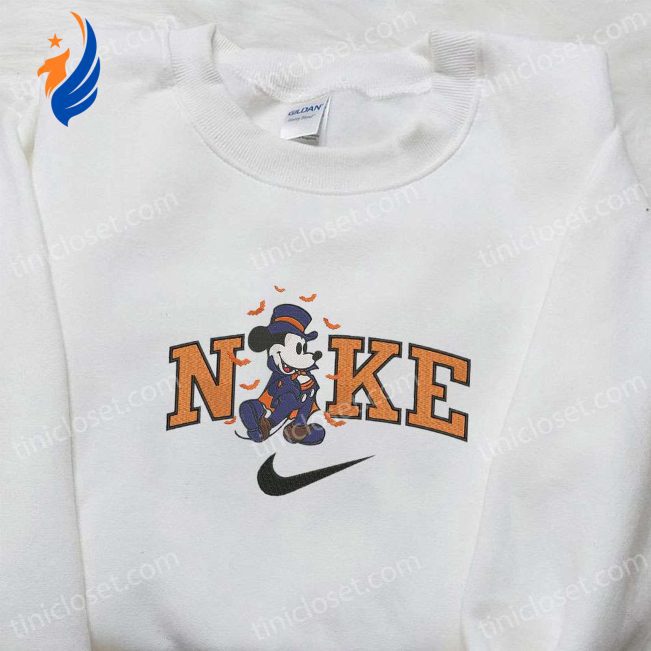 Nike x Mickey Halloween Embroidered Sweatshirt Disney Hoodie & Adorable Shirt Spook-tacular Collection | soulcals.com