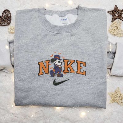 Nike x Mickey Halloween Embroidered Sweatshirt Disney Hoodie & Adorable Shirt Spooky & Stylish Halloween Apparel | soulcals.com