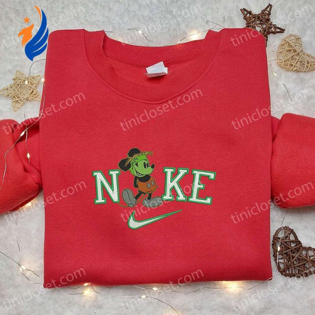 Nike x Mickey Halloween Frankenstein Embroidered Shirt Disney Inspired Halloween Shirt | soulcals.com