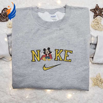 Nike x Mickey Magician Shirt Disney Halloween Hoodie & Inspired Sweatshirt Embroidered Collection | soulcals.com