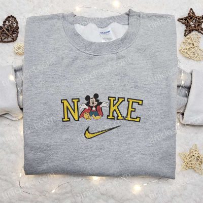 Nike x Mickey Magician Shirt Disney Halloween Hoodie & Inspired Sweatshirt Embroidered Collection | soulcals.com