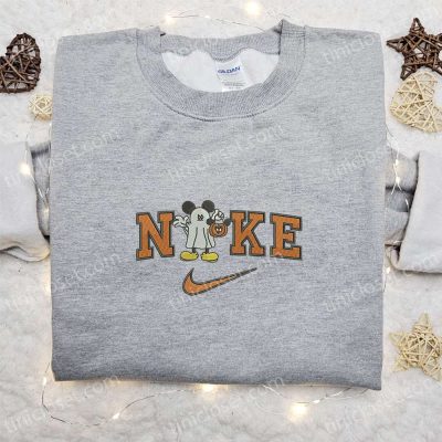 Nike x Mickey Mouse Boo Ghost Embroidered Sweatshirt Best Halloween Gift Ideas from Walt Disney | soulcals.com
