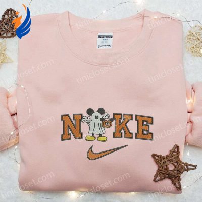 Nike x Mickey Mouse Boo Ghost Embroidered Sweatshirt Best Halloween Gift Ideas from Walt Disney | soulcals.com
