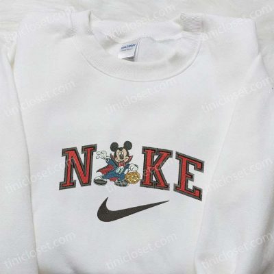 Nike x Mickey Mouse Dracula Hoodie & Shirt Best Halloween Gift Ideas | soulcals.com