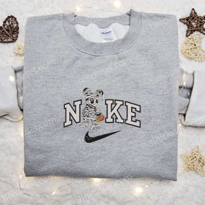 Nike x Mickey Mouse Mummy Embroidered Sweatshirt Walt Disney Shirt Halloween Gift Ideas | soulcals.com