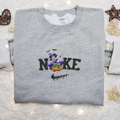 Nike x Mickey Mouse Witch Bat Sweatshirt Disney Characters T-shirt Custom Nike Embroidered Hoodie | soulcals.com