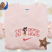 Nike X Mickey With Flowers Embroidered Shirt Disney Characters Embroidered Hoodie Best Valentines Day Gift Ideas.jpg - demo10