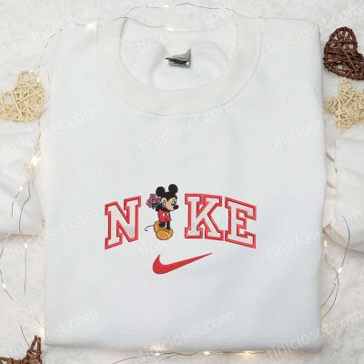 Nike x Mickey Embroidered Shirt & Disney Characters Hoodie Best Valentine?s Day Gift Ideas with Flowers | soulcals.com