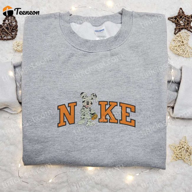Nike x Mummy Mickey Embroidered Shirt Disney Halloween Hoodie & Inspired Sweatshirt Spooky Style by Nike| soulcals.com