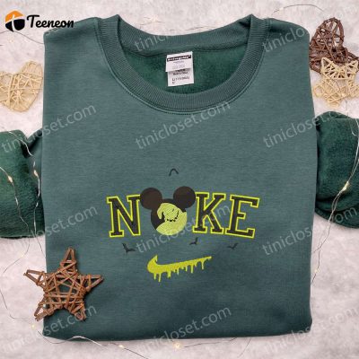 Nike x Oogie Boogie Mickey Head Embroidered Shirt Disney Halloween T-shirt & Inspired Sweatshirt| soulcals.com