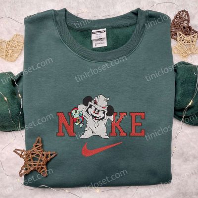 Nike x Oogie Boogie Mickey Mouse Embroidered Shirt Disney Inspired Best Family Gifts | soulcals.com
