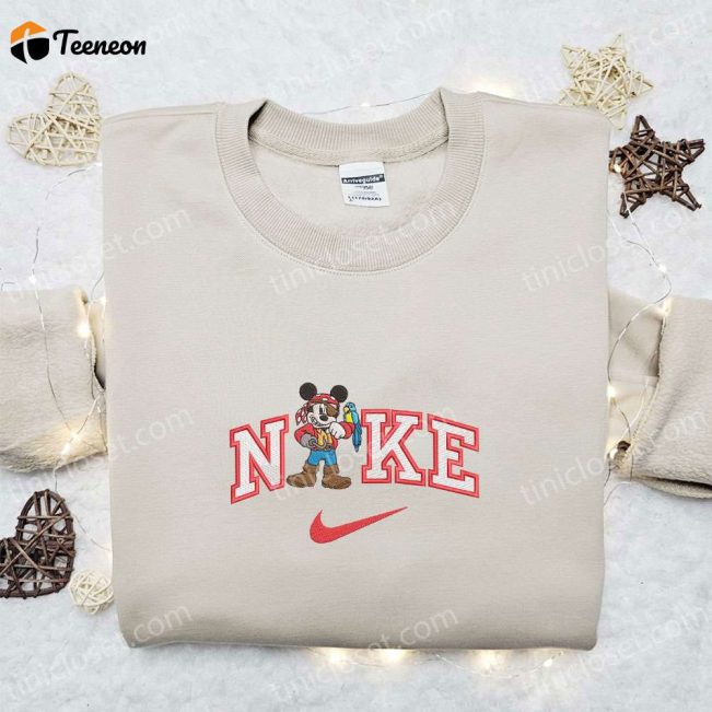 Disney Characters Embroidered Shirt Nike x Pirate Cruise Mickey, Get Inspired with Nike s Unique D Gift for Men Women| soulcals.com