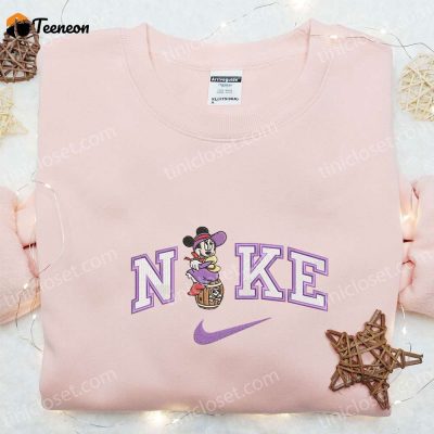 Custom Nike x Pirate Cruise Minnie Embroidered Shirt Disney Characters Collection| soulcals.com