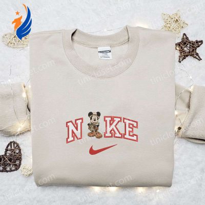 Nike x Safari Mickey Embroidered Sweatshirt Disney Characters Inspired Shirt | soulcals.com