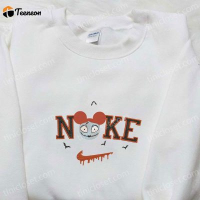 Nike x Sally Mickey Head Embroidered Shirt Nightmare Before Christmas Characters T-shirt Nike Inspired Sweatshirt| soulcals.com