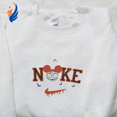 Nike x Sally Mickey Head Embroidered Shirt Nightmare Before Christmas Characters T-shirt Nike Inspired Sweatshirt | soulcals.com